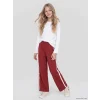 LCW Kids Bordo Geniş Paça Kız Çocuk Soft Touch Eşofman Altı