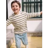 LCW Kids Haki Bisiklet Yaka Çizgili Erkek Çocuk Tişört