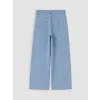 LCW Kids Mavi Wideleg Taş İşlemeli Kız Çocuk Jean Pantolon