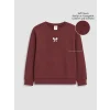 LCW Kids Bordo Kız Çocuk Soft Touch Sweatshirt
