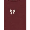 LCW Kids Bordo Kız Çocuk Soft Touch Sweatshirt