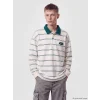 LCW Kids Yeşil Polo Yaka Çizgili Erkek Çocuk Tişört