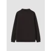 LCW Kids Kahverengi Polo Yaka Nakışlı Erkek Çocuk Kalın Sweatshirt