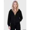 LCW Kids Siyah Kapüşonlu Kız Çocuk Fermuarlı Sweatshirt