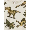 LCW Kids Beyaz Dinozor Baskılı Erkek Çocuk Takım