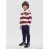 LCW Kids Bordo Çizgili Erkek Çocuk Takım