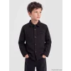 LCW Kids Siyah Gabardin Erkek Çocuk Gömlek