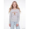 LCW Kids Gri Teddy Bear Baskılı Kız Çocuk Tişört