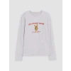 LCW Kids Gri Teddy Bear Baskılı Kız Çocuk Tişört