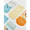 LCW baby Gri Baskılı Erkek Bebek Patik Çorap 5li