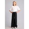 Defacto H6249A8NM40 Siyah 90s Wide Leg Beş Cep Detaylı Jean Pantolon Kız Çocuk