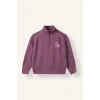 Defacto I1640A8BR354 Bordo Oversıze Yarım Fermuarlı Modal Sweatshirt Kız Çocuk