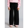 Defacto I2264A8BK81 Siyah Beli Bağcıklı Wide Leg Eşofman Altı Kız Çocuk