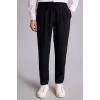 Defacto E4790AXBK27 Siyah Relax Fit Keten Görünümlü Beli Bağcıklı Lastikli Cepli Pantolon