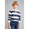 Defacto H7130A8NV256 Lacivert New Regular Fıt Uzun Kollu Apaş Yaka Pamuklu Lacivert Sweatshirt Erkek Çocuk