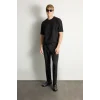 Defacto T6317AZBK27 Siyah Esnek Kumaş Jogger Düz Paça Her Yöne Esneyen Kumaş Pantolon