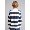 Defacto H7130A8NV256 Lacivert New Regular Fıt Uzun Kollu Apaş Yaka Pamuklu Lacivert Sweatshirt Erkek Çocuk