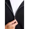 Defacto H5189AXBK81 Siyah Ultra Yumuşak Oversize Fermuarlı Kapüşonlu Cepli Basic Sweatshirt Hırka