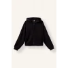 Defacto H5189AXBK81 Siyah Ultra Yumuşak Oversize Fermuarlı Kapüşonlu Cepli Basic Sweatshirt Hırka
