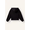 Defacto H5189AXBK81 Siyah Ultra Yumuşak Oversize Fermuarlı Kapüşonlu Cepli Basic Sweatshirt Hırka