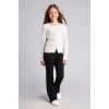 Defacto C7433A8BK81 Siyah Standart Boy Geniş Paça Tayt Kız Çocuk