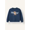 Defacto I4159A8NV244 Lacivert Relax Fit Bisiklet Yaka Baskılı Sweatshirt Kız Çocuk