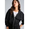 Defacto I2412AXBK81 Siyah Regular Pamuklu Fıt Kapüşonlu Fermuarlı Siyah Sweatshirt