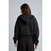 Defacto I2412AXBK81 Siyah Regular Pamuklu Fıt Kapüşonlu Fermuarlı Siyah Sweatshirt
