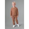 Defacto H5617A5BG704 Bej Uzun Kollu Sweatshirt Elastik Belli Eşofman Altlı 2li Takım Erkek Bebek
