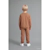 Defacto H5617A5BG704 Bej Uzun Kollu Sweatshirt Elastik Belli Eşofman Altlı 2li Takım Erkek Bebek
