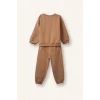 Defacto H5617A5BG704 Bej Uzun Kollu Sweatshirt Elastik Belli Eşofman Altlı 2li Takım Erkek Bebek