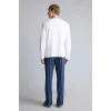 Defacto H7607AXWT34 Beyaz %100 Pamuk New Regular Fit Uzun Kollu Düğme Detaylı Üst Çizgili Alt 2li Pijama Takımı