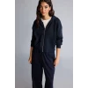 Defacto I2412AXNV248 Lacivert Regular Fıt Kapüşonlu Kalın Fermuarlı Lacivert Basic Sweatshirt