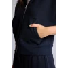 Defacto I2412AXNV248 Lacivert Regular Fıt Kapüşonlu Kalın Fermuarlı Lacivert Basic Sweatshirt