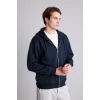 Defacto D7599AXNV64 Lacivert Relax Fit Kapüşonlu İçi Yumuşak Tüylü Kanguru Cepli Fermuarlı Sweatshirt
