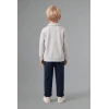 Defacto I0275A5GR91 Gri Polo Yaka Uzun Kollu Üst Geniş Paça Alt 2li Takım Erkek Bebek