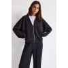 Defacto F1025AXBK81 Siyah Kolej Yaka Bomber Modal Hırka