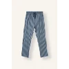 Defacto H9320AXNV135 Lacivert %100 Pamuk Regular Fit Bisiklet Yaka Uzun Kollu Baskılı Üst Çizgili Alt Pijama Takımı