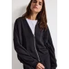 Defacto F1025AXBK81 Siyah Kolej Yaka Bomber Modal Hırka
