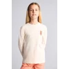 Defacto I2286A8ER233 Ekru Bisiklet Yaka Uzun Kollu Baskılı Regular Fit 2li Pijama Takımı Kız Çocuk