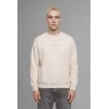 Defacto X8282AZBG672 Bej Boxy Fit Uzun Kollu Pamuklu Bisiklet Yaka İçi Yumuşak Tüylü Baskılı Sweatshirt