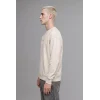 Defacto X8282AZBG672 Bej Boxy Fit Uzun Kollu Pamuklu Bisiklet Yaka İçi Yumuşak Tüylü Baskılı Sweatshirt