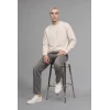 Defacto X8282AZBG672 Bej Boxy Fit Uzun Kollu Pamuklu Bisiklet Yaka İçi Yumuşak Tüylü Baskılı Sweatshirt