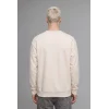Defacto X8282AZBG672 Bej Boxy Fit Uzun Kollu Pamuklu Bisiklet Yaka İçi Yumuşak Tüylü Baskılı Sweatshirt