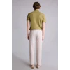 Defacto E4790AXER22 Ekru Relax Fit Keten Görünümlü Beli Bağcıklı Lastikli Cepli Pantolon