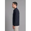 Defacto H5136AXNV64 Lacivert Relax Fit Düşük Omuzlu Polo Yaka Basic Sweatshirt