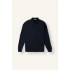 Defacto H5136AXNV64 Lacivert Relax Fit Düşük Omuzlu Polo Yaka Basic Sweatshirt