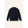 Defacto H5136AXNV64 Lacivert Relax Fit Düşük Omuzlu Polo Yaka Basic Sweatshirt