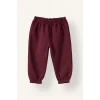 Defacto H8483A5BR115 Bordo %100 Pamuk Bisiklet Yaka Baskılı Sweatshirt Üst Esnek Belli Eşofman Altı 2li Takım Erkek Bebek