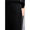 Defacto H7168AXBK81 Siyah Relax Fit Şerit Detaylı Geniş Paça Standart Boy Modal Sporcu Eşofman Altı